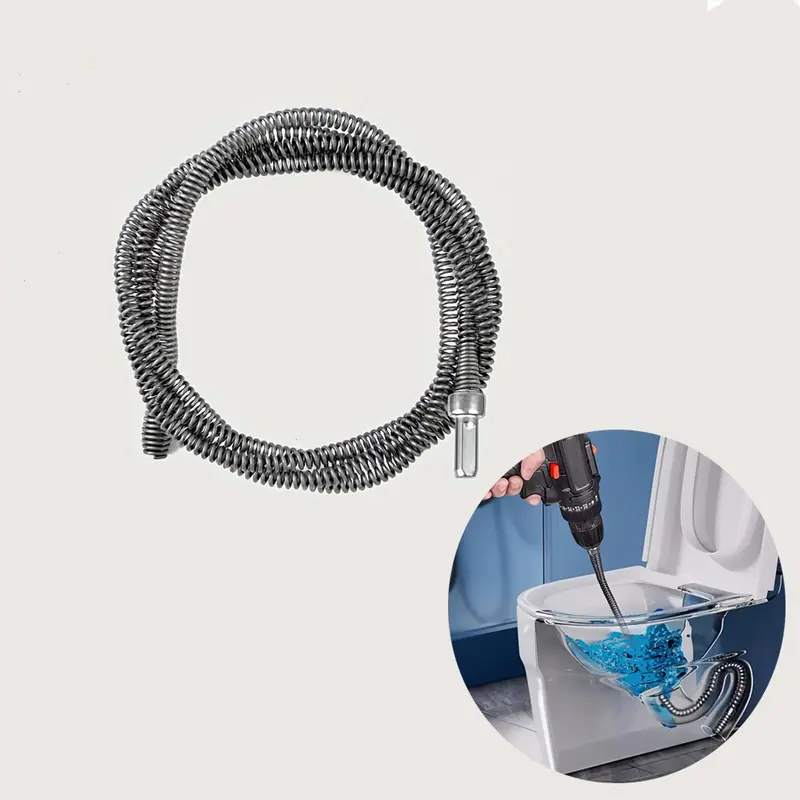 Electric Pipe Dredging Device without Machine, 1 Count Toilet Clog Dredging Tool, Kitchen Sewer Dredging Tool, Bathroom & Toilet Cleaning Supplies, Plumbing Tool
