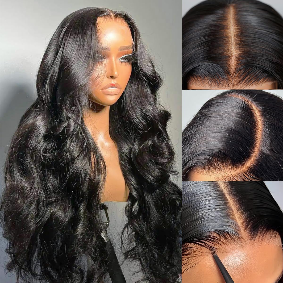 6x4 Body Wave Glueless Wig Human Hair Pre Plucked Pre Cut Glueless Lace Front Wig Ready to Wear 4x6 Body Wave Closure Wig Human Hair 180% Density Human Hair Wigs TikTokShopBlackFriday