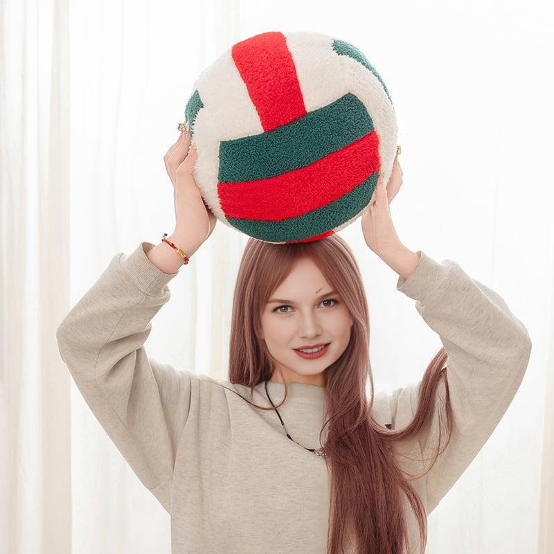 Volleyball Pillow Sports Pillows Volleyball Plush Pillow Sport Theme Fluffy Stuffed Throw Pillow Volleyball Room Decor Gift for Bedroom Decoration Supplies Soft Cushions