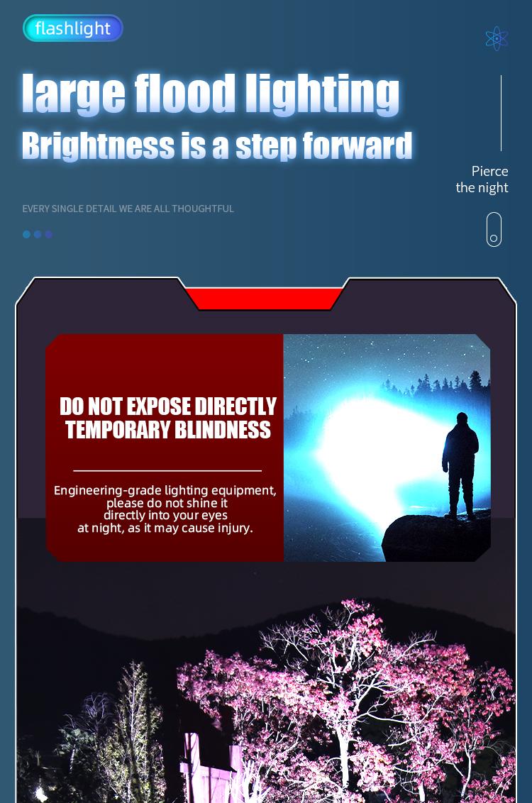 Rechargeable Flashlights High Lumens, 7Mode Flashlights Rechargeable, Super Bright Flashlight, Adjustable Tactical Flash Light, High Powered Flash Light, LED Flashlight for Emergency Home