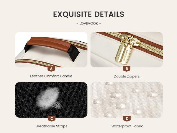 LOVEVOOK Laptop Backpack for Women with Pouch Pocket for Large Capacity Cup, 15.6-18 Inch Laptop Computer Bag Travel Backpack Purse, Waterproof Work Business Backpack College Teacher Bags.