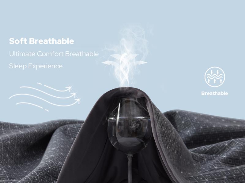 【BEDLORE】4-Grid Pattern Waterproof Fitted Sheet, Soft & Breathable Non-Slip Bed Sheet with Deep Pockets, Ideal for Bedroom & Home Use