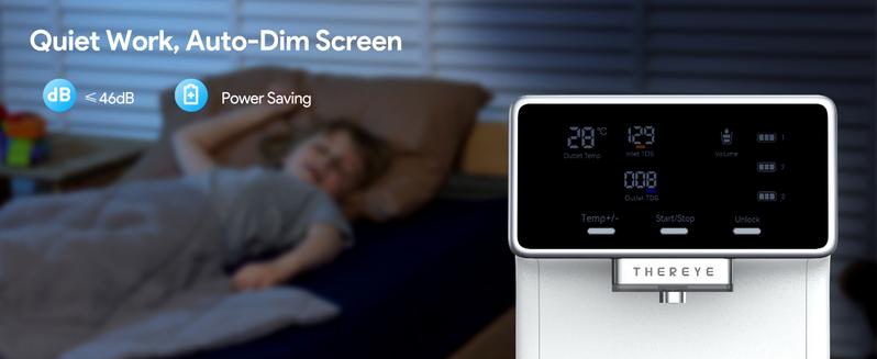 Thereye Countertop Water Filter Reverse Osmosis System, 7 Stage Purification, Instant Heating Portable RO Filtration, BPA Free Water Purifier 2:1 Pure to Drain for Home RV (No Installation Needed)