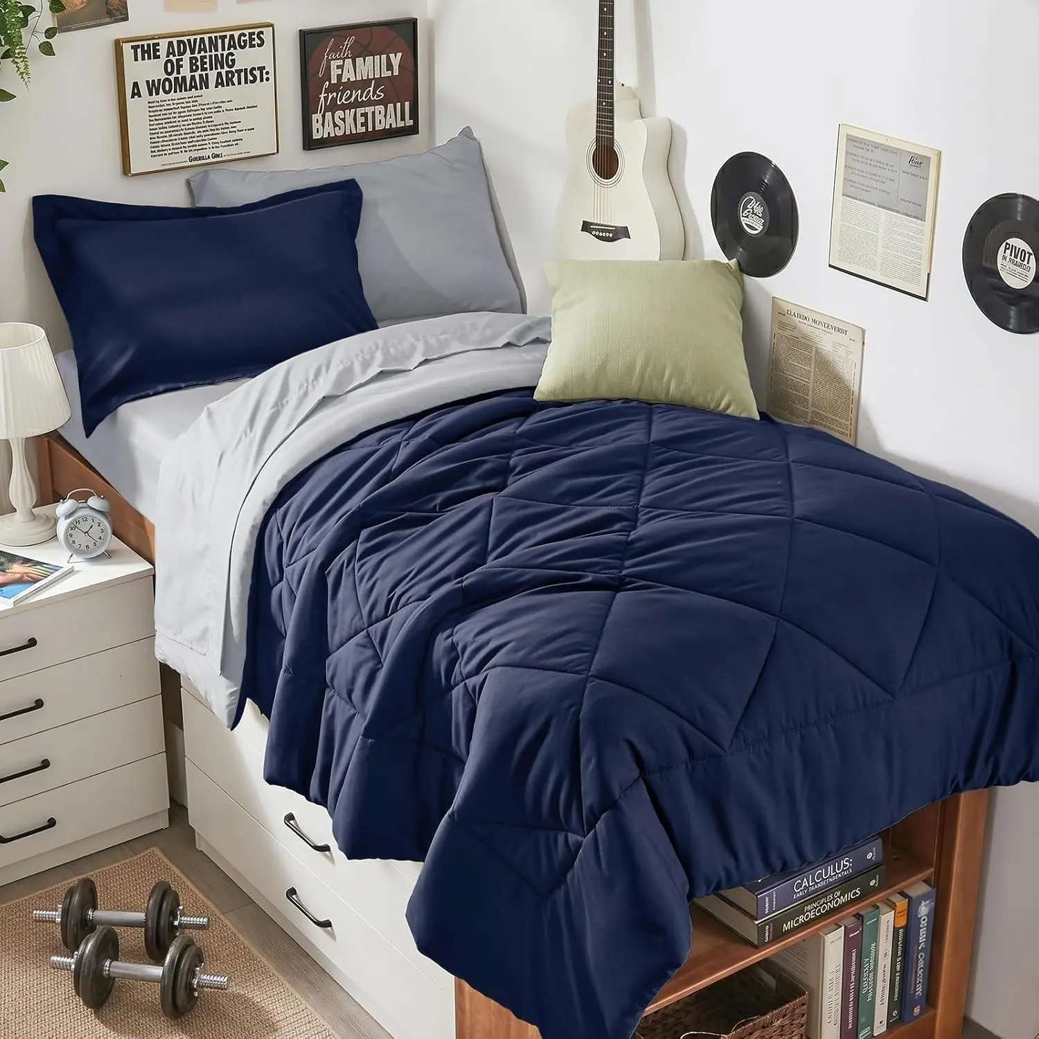 Navy Blue & Grey