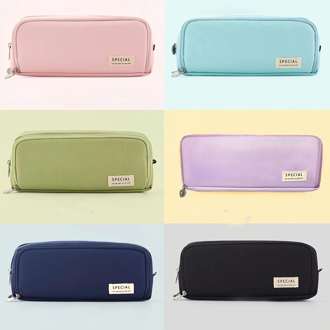 1 expandable pencil case with compartment, large capacity pencil case pencil bag, portable pencil case large school stationery organizer, transparent cosmetic bag, storage bag, suitable for office