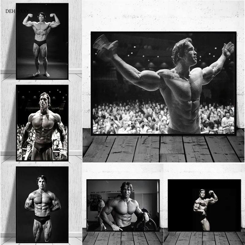 Arnold Schwarzenegger Sports HD Frameless Canvas Posters Prints, b Modern Artistic Home Wall Decor - Wall Display for Bedroom, Living Room