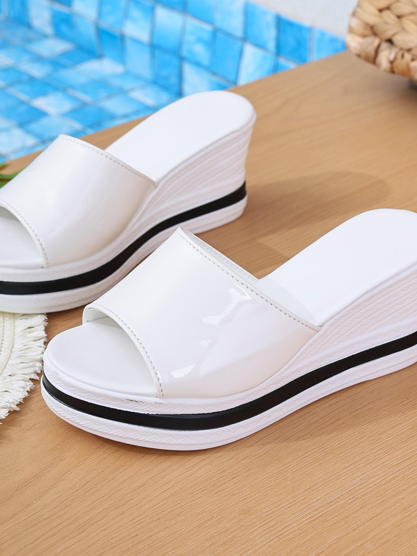 European Style PU Leather High Heel Sandals, Waterproof Thick Sole, Boho Design, All Seasons, Perfect for Parties and Office