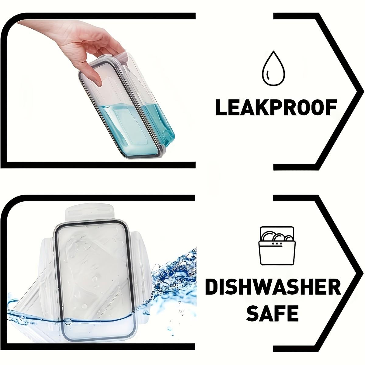 Multi-Functional Kitchen Storage Box Set, 4 Boxes with Leakproof Design, Food Grade Plastic Material, Microwave Safe, Dishwasher Cleanable