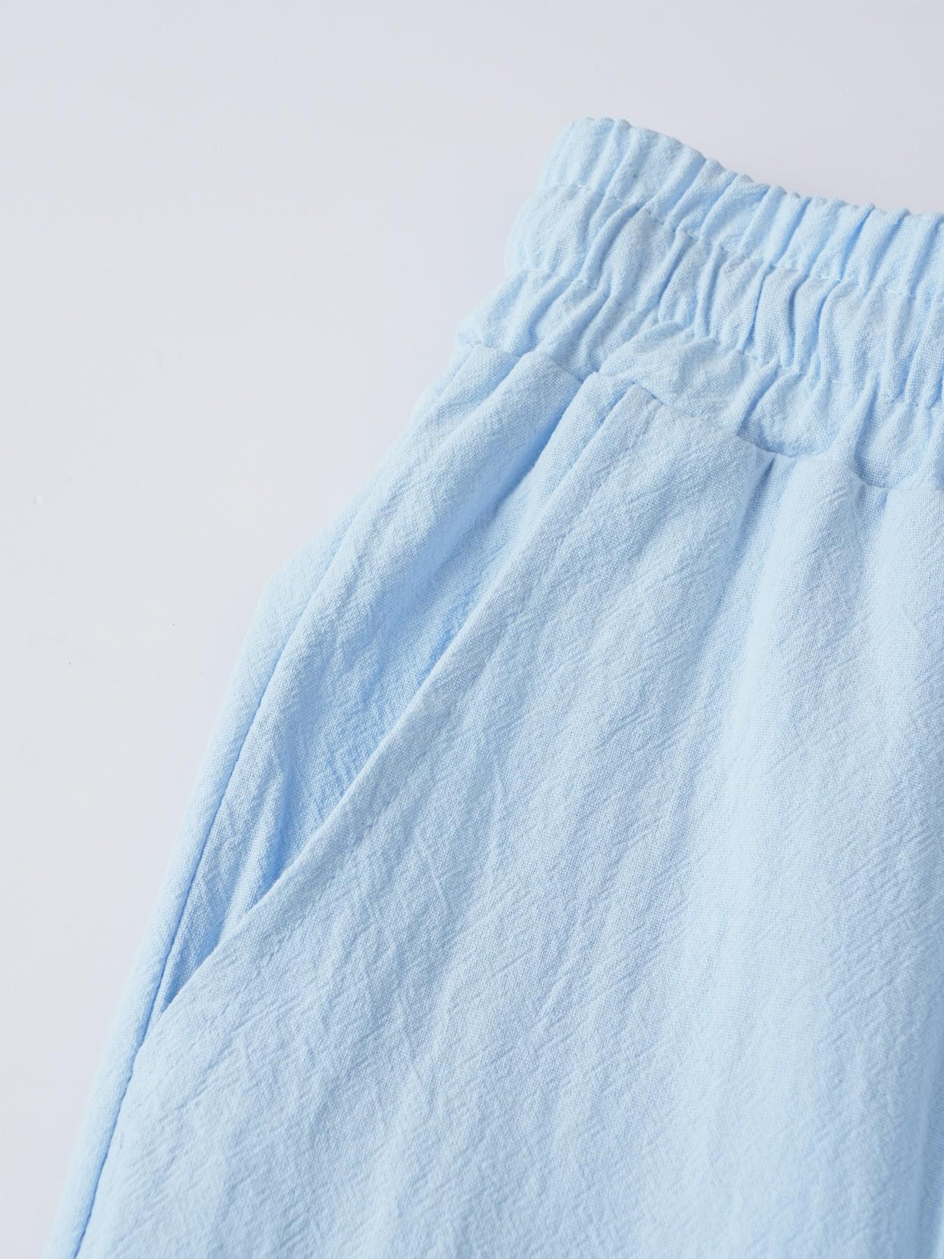 Men's Summer Casual Straight Leg Linen Pants, Regular Fit, Waist Drawstring Design, Perfect for Beach Vacation, Versatile, Breathable and Comfortable