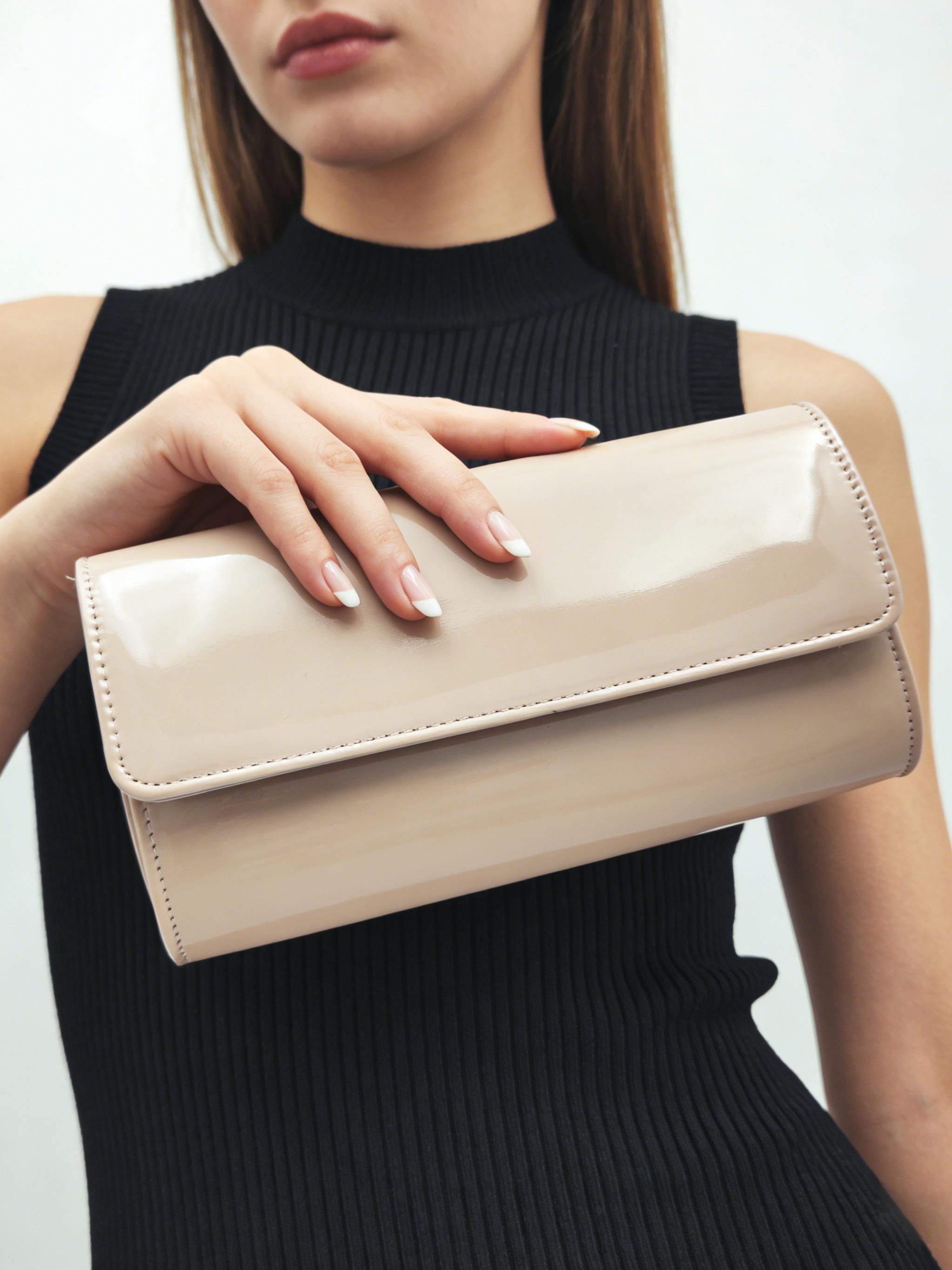 Elegant Solid Color Women's Patent Leather Envelope Clutch Bag, High-End Evening Handbag, Magnetic Closure, Perfect for Parties, Weddings, Birthdays