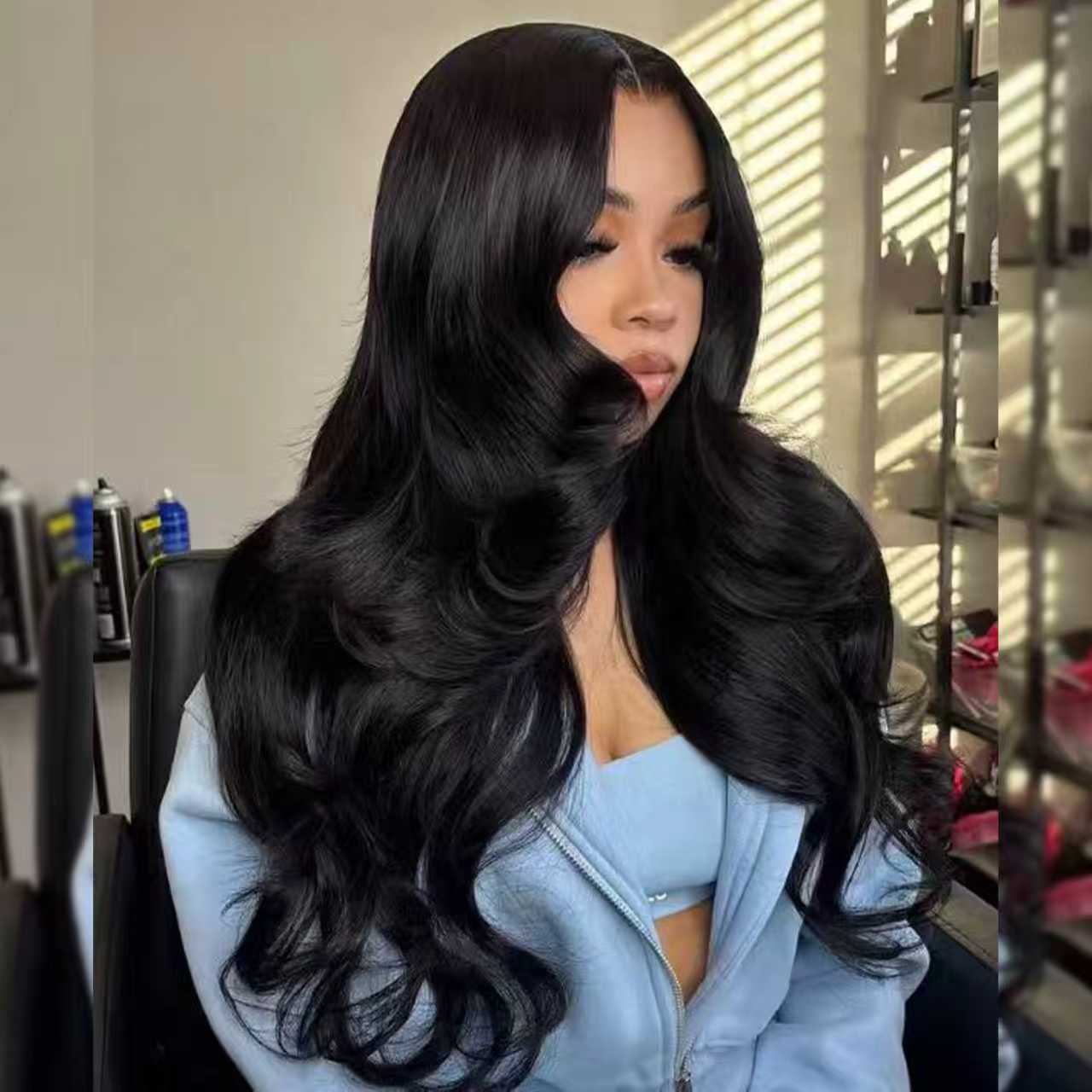 Itoday 13x6 Body Wave Transparent Lace Front Wigs Human Hair Pre Plucked 180 Density Body Wave Lace Front Wigs Human Hair