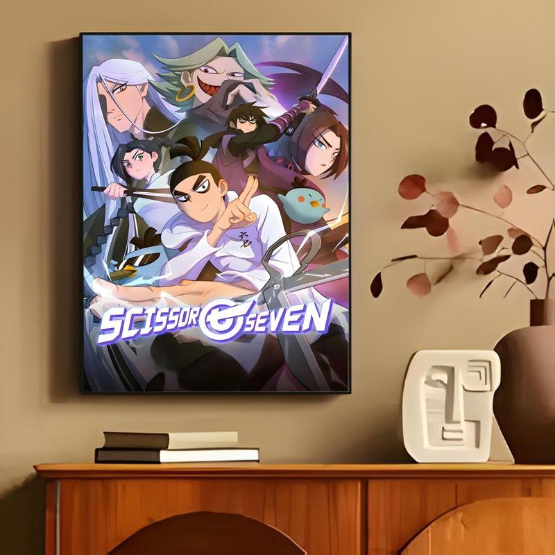 Chinese Action Comedy Scissor Seven Season Poster Waterproof Moisture-Proof Scratch-Resistant Durable HD Self-Adhesive Poster For Living Room Bedroom Cafe Bar Corridor Wall Decor & Gifting