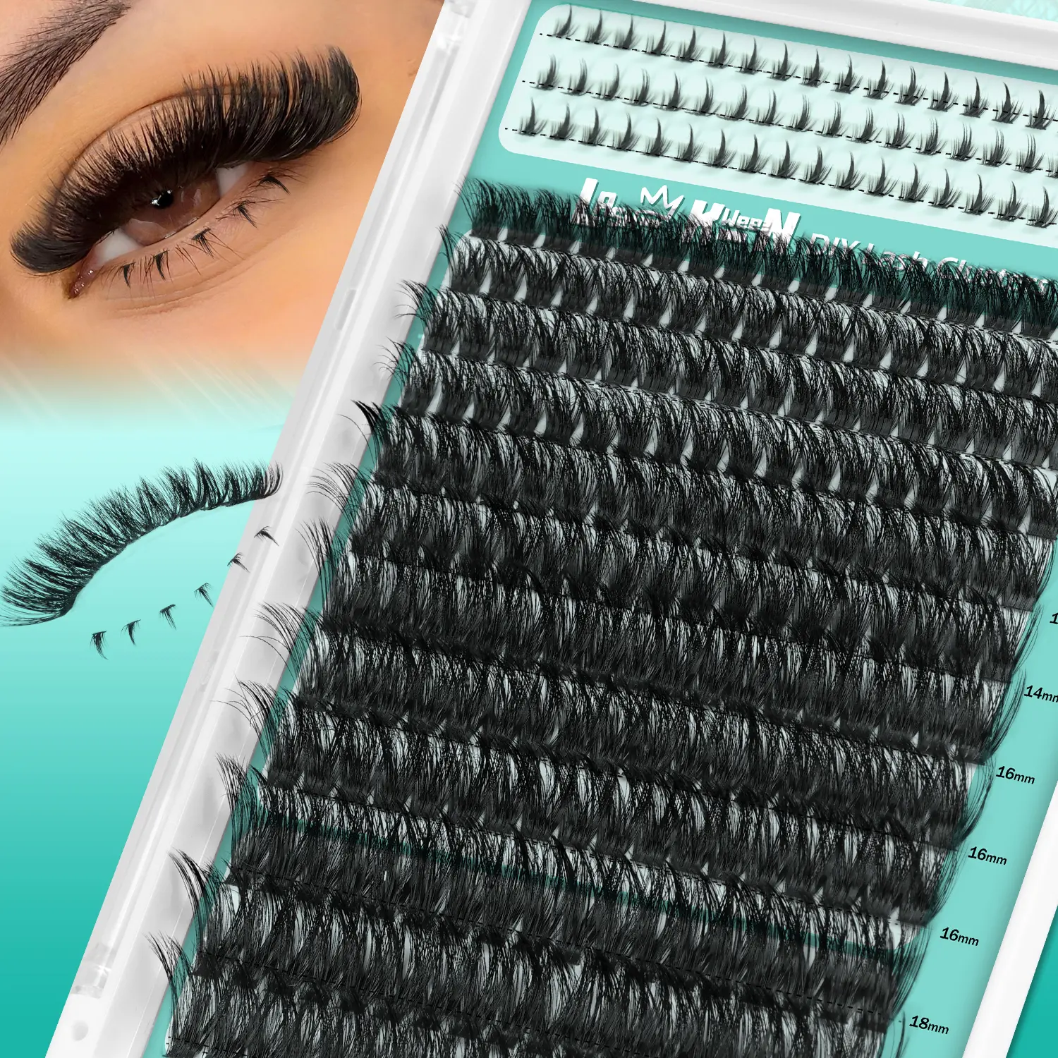 Anime Spike Lash Clusters, Wispy Manga Lashes 10-18mm Mixed Length, Fluffy Volume False Eyelashes, Spiky Lash Clusters for Bold Eye Makeup, Soft & Lightweight, Party Date Daily Wear