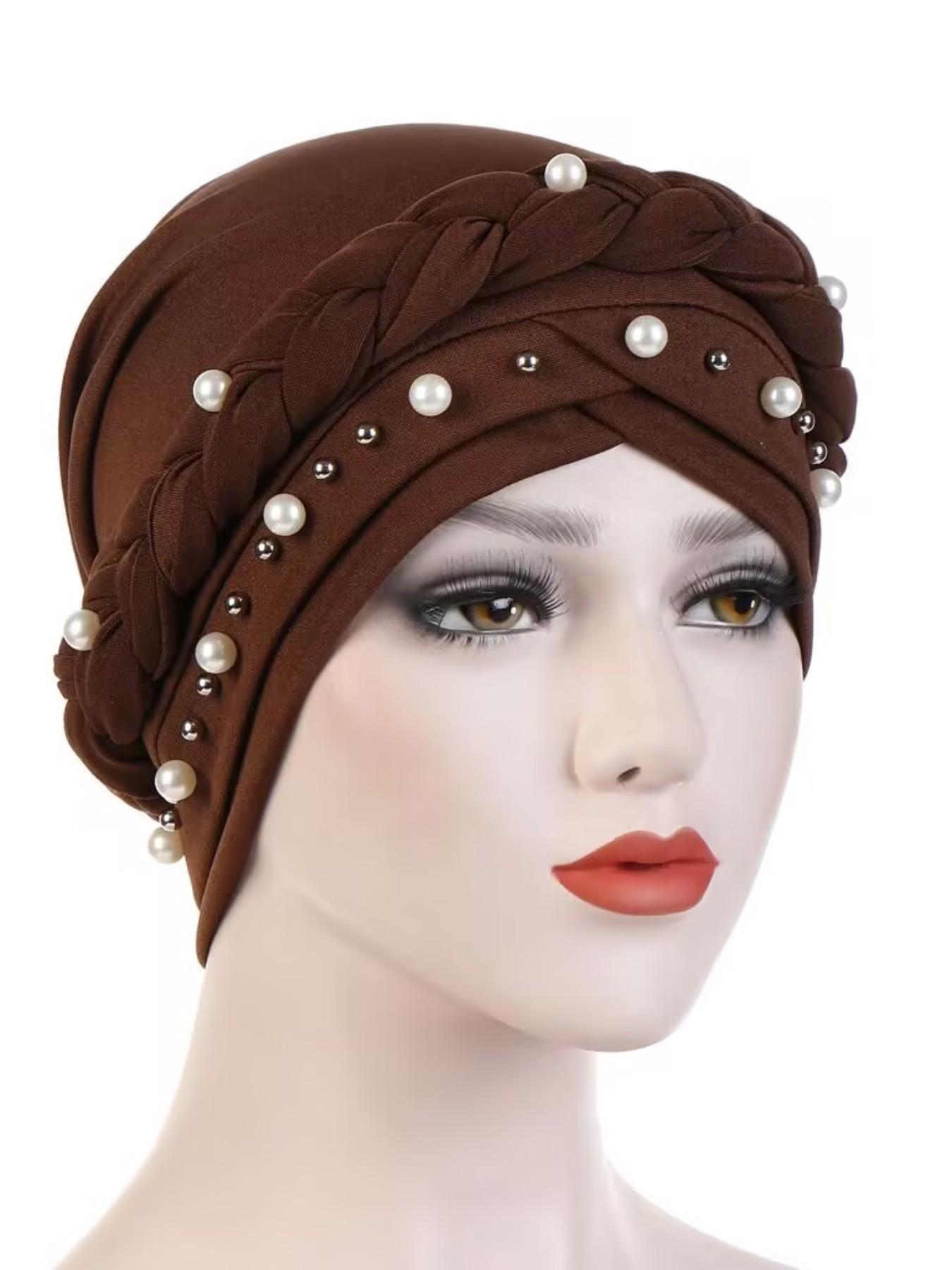 Elastic Ramanda Turban Hat, Head Wrap Under Scarf, Mid-East Head Scarf, Hijab Cap, Inner Cap, Windproof, Full Neck, for Women