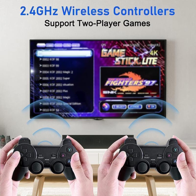 【Value for Money Bundle】4K Wireless Retro Game Console,Nostalgia Stick Game 4K HDMI Output,Plug and Play Video Game Stick Built in 1800 Games