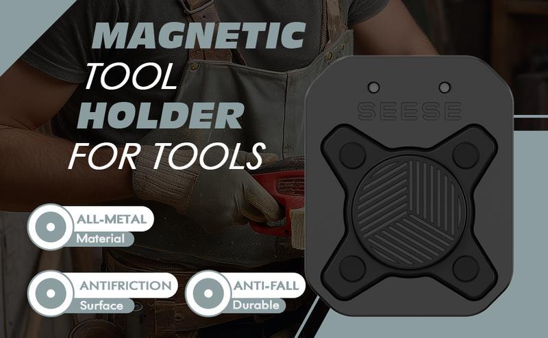 SEESE Magnetic Tool Holder - Belt Clip Magnet for Easily Holding Screws, Nails, Hammers, Sockets, Pliers, Screwdrivers, Trowels, Drill Bits& More,Holiday gifts