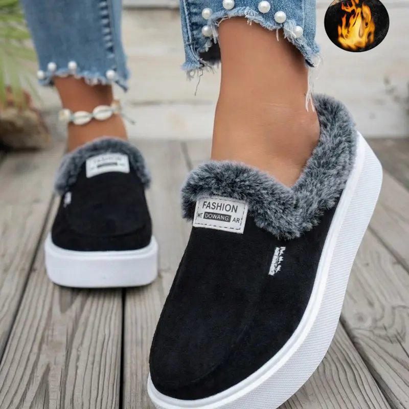 2026 Women's Thick-Soled Casual Slip-On Mules, Large Sizes, Brown Black Gray Green Pink Leopard Print Colorful Milk-Colored Black & White, Comfortable Casual Fashion Shoes for School & Vacation