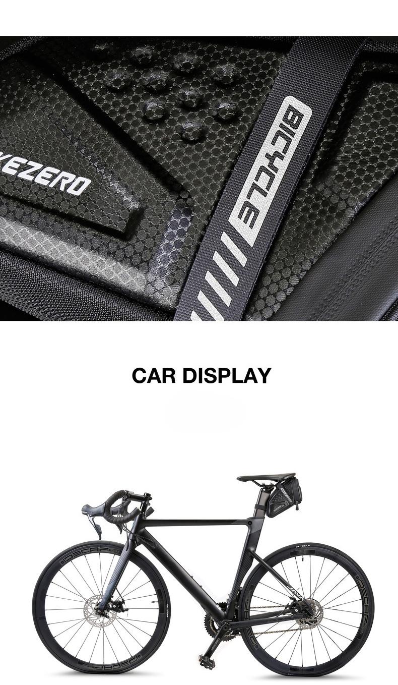TAKEZERO EVA hard shell waterproof bike saddle bag Seat bag Bike bag under seat 1 litre Bike tail bag Bike Rear bag Bike riding Accessories Storage bag Bike wedge bag Mountain road bike