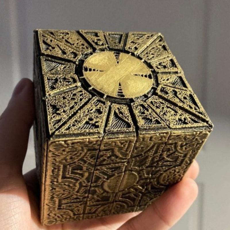 Magic Lock Mechanical Cube Box - Complex Geometric Patterns & Durable Structure, Puzzle Stress-Relief Desktop Prop, Home Office Decor & Creative Birthday Gift, Adult Puzzle-Solving Preferred, Rotating Puzzle Board