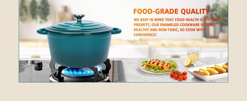 Uniflasy 7-Piece Enameled Cast Iron Cookware Set - Dutch Oven, Sauce Pan & Skillet with 3 Lids, PFOA-Free Ceramic Coated, Gas/Induction/Oven Safe, Includes Storage Organizer