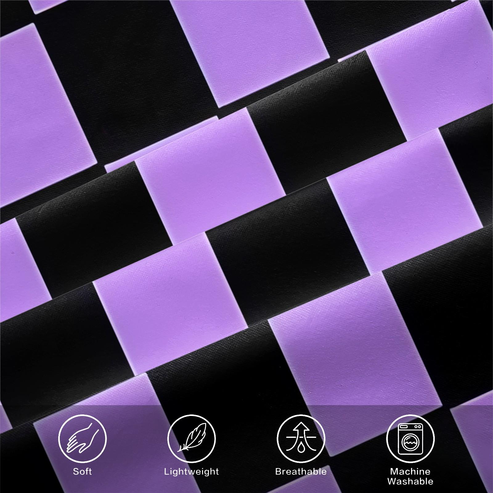 3 Pcs Geometric Plaid Print Fitted Sheet Set, Modern Minimalist Bedding Set, Soft Breathable Microfiber with HD Digital Print, Deep Pocket & Wrinkle Resistant, Ideal for Bedroom, Dorm, Guest Room, All Season Use