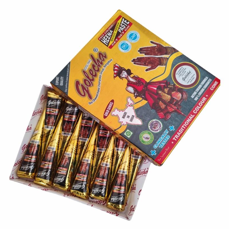 12pcs Henna Colored Hand-Drawn Temporary Body Art Tattoo, Plants-Based Stain Pigment, 1 Box, Henna Tattoo, Natural Plant Ink