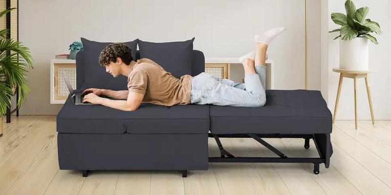 EROMMY Sleeper folding Lounge Chair Bed 3-in-1 Convertible Futon, Modern Design Multi-Functional Adjustable Reading Sofa Couch Bed with Linen Fabric, Interior ,Living Room Ergonomic Storage Furniture Minimal Recliner