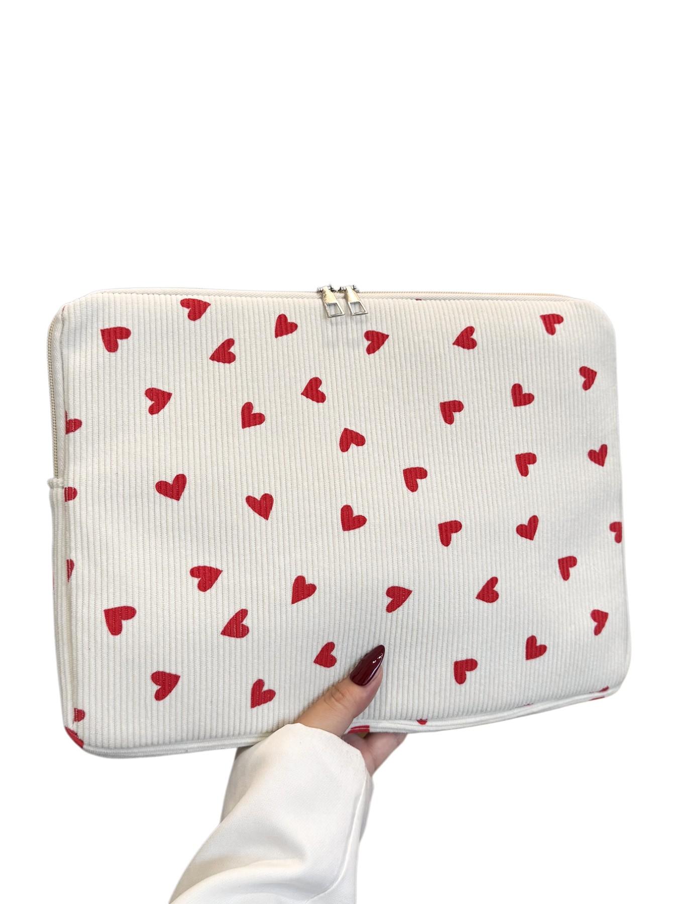 Heart Laptop Backpack, Casual Stars Pattern, Multi-Size Computer Protection Case, Ideal for Teachers and Students, School Supplies