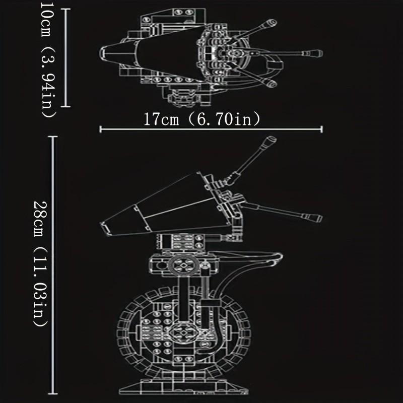 519 Pieces Robot Building Blocks Set, Stem Building Blocks, Creative Building Blocks, Compatible with 75278 Space Series, Educational Toy for Kids, Christmas Gift Idea