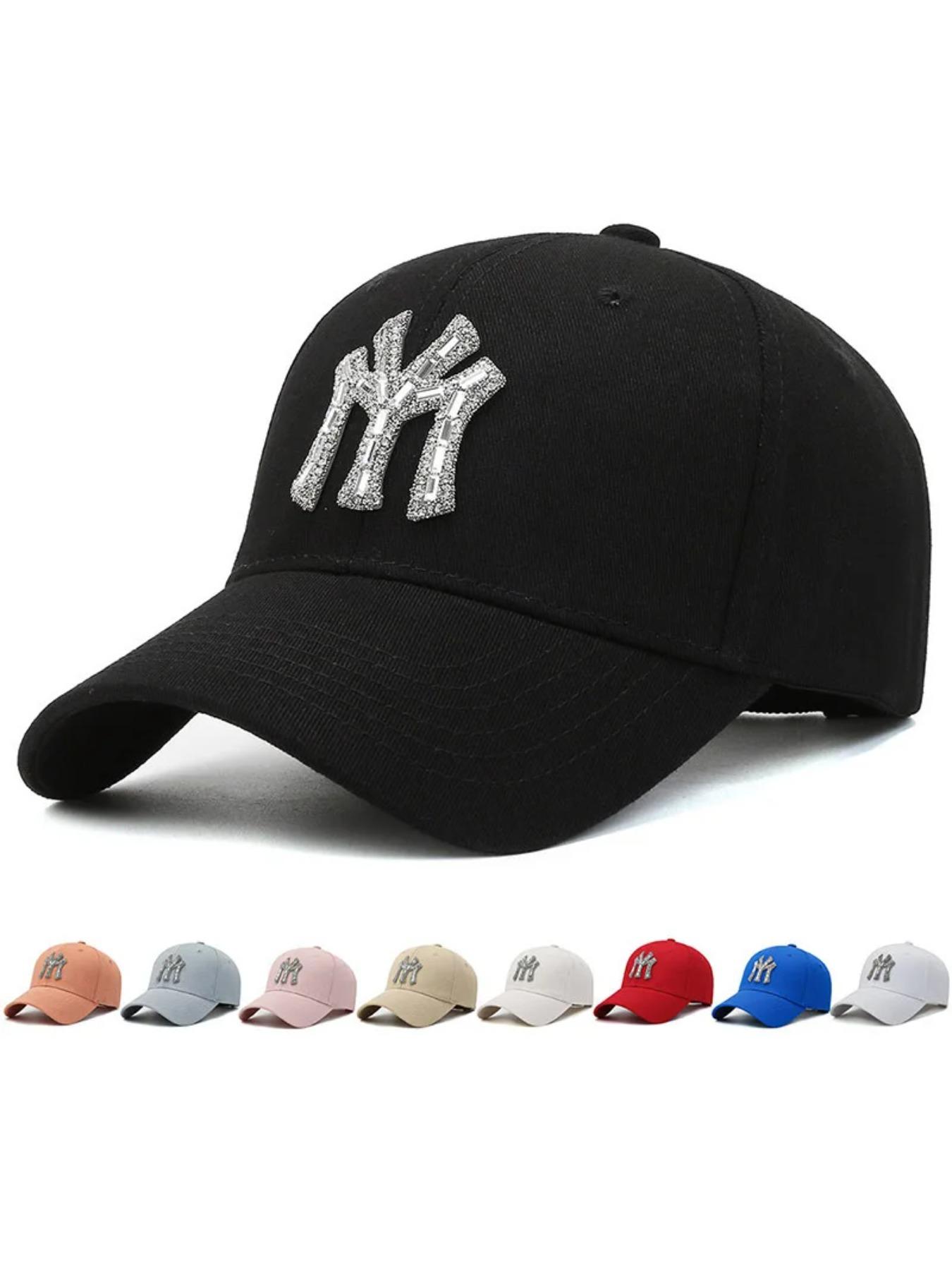 New MY Inlay Diamond Men's Outdoor Sports Baseball Hats Women's Fashion Trend Casual Duck Tongue Caps Suitable For All Seasons
