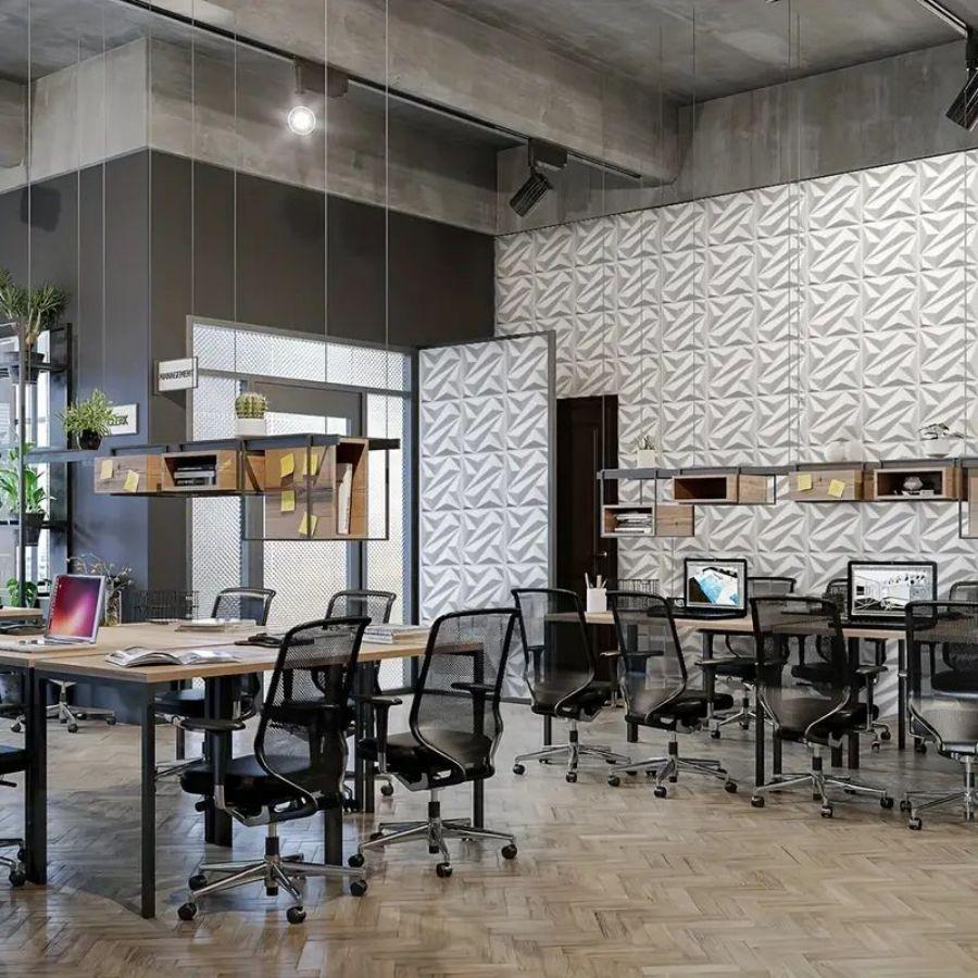 FLOLEOPA PVC Plastic 3D Wall Panels Waterproof Fire Resistant 11.8x11.8 Inches 1mm Thickness Modern Home Decor Ideal for Living Rooms Bedrooms Hotels Offices Game Rooms TV Feature Walls Geometric Patterns Easy Installation