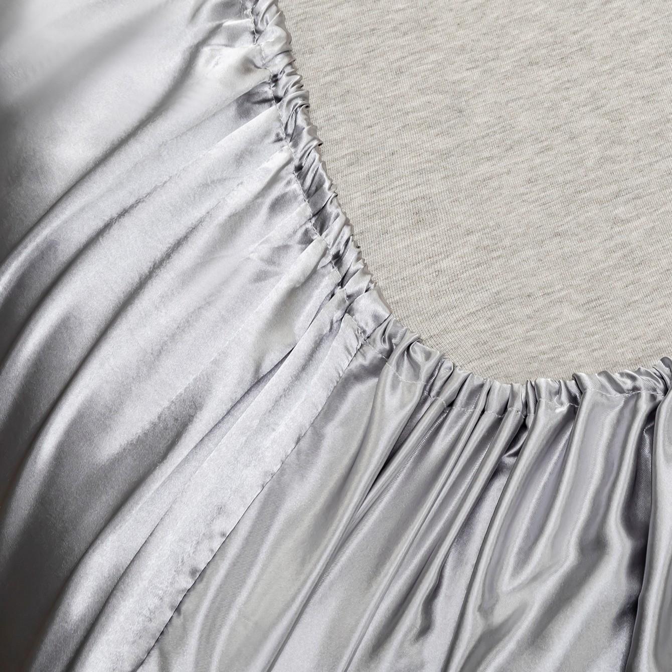 6-piece 100% polyester satin bed sheet set, including (1 fitted sheet + 1 flat sheet + 4 pillowcases), complete bedding set, solid color, machine washable - bedroom essentials, suitable for single, double, king, and queen size beds.