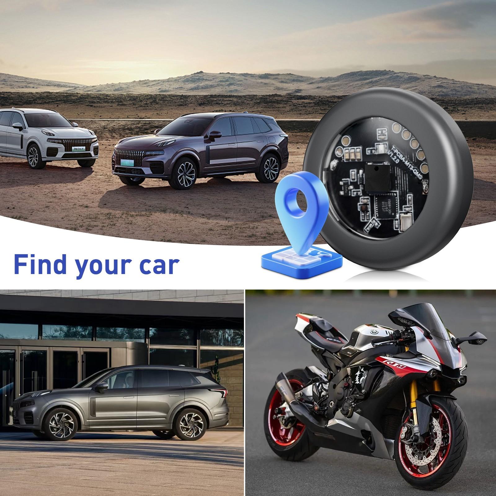 1PC Transparent Vehicle Tracker with Magnetic Case, No Monthly Fee, Global Tracking, Supports Apple Find My iOS System, Fits Cars Bikes Motorcycles Pets Luggage Personal Items