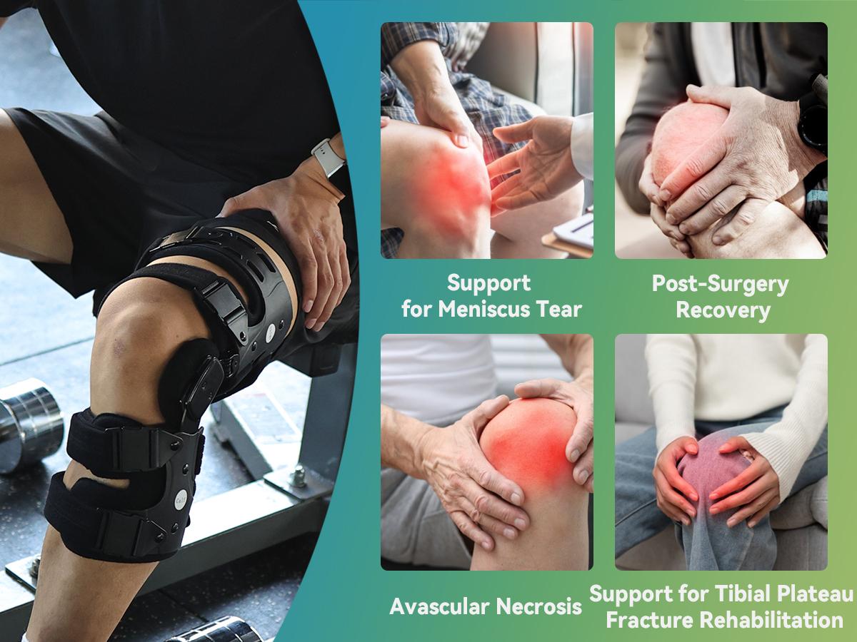 OA Unloader Knee Brace, Adjustable Single Room Decompression Support for Osteoarthritis Knee Pain, Brace for Men Women Recovery,Left or Right,Black,Suitable for daily use