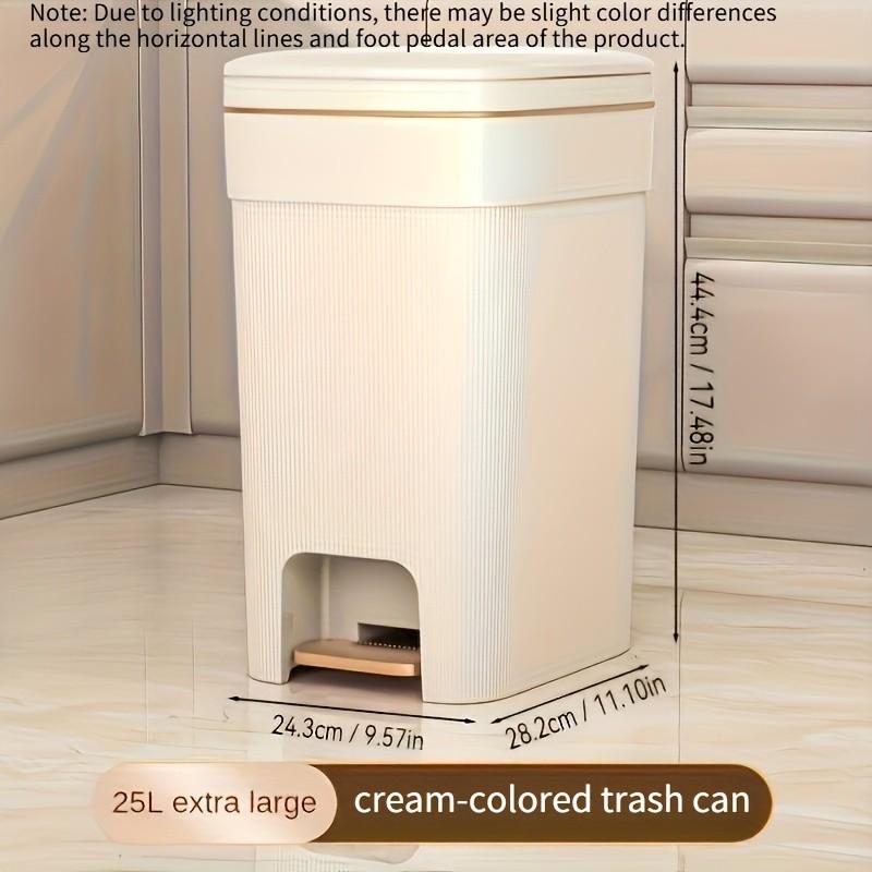 Square Trash Can with Lid, Accents, Two Sizes Available, Fashionable Garbage Bin, Ideal for Kitchen, Bathroom, Bedroom, Home Office Square Trash Can with Lid, Accents, Two Sizes Available, Fashionable Garbage Bin, Ideal for Kitchen, Bathroom, Bedroom, Home Office