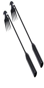 Weed Puller Tool Garden Weed Pulling Tool, Portable Garden Weeder Tool Uprooting Weeding Tool, 4 Teeth Manganese Steel Forged Hand Weeder for Vegetable Gardening Backyard Farm Planting & Weeding