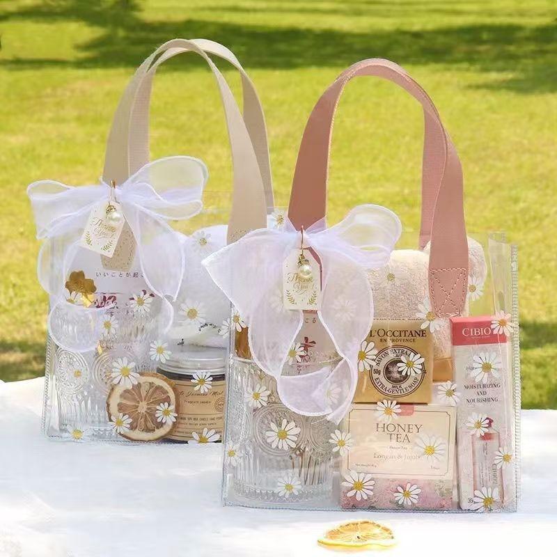 3 Items Festival Party Cute Gift Bags, PVC Memorial Souvenir Gift Bags, Bridal Shower Wedding Birthday Christmas Gifts