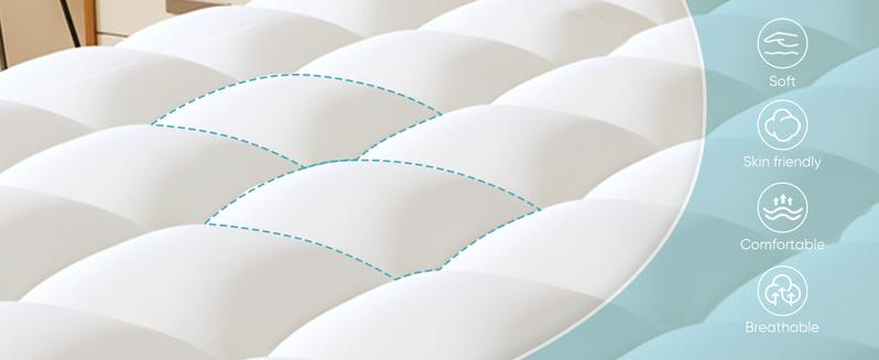 Dual Layer 4 Inch Memory Foam Mattress Topper Twin Size, 2 Inch Gel Memory Foam Plus 2 Inch Cooling Pillow Top Cover with 8-21 Inch Deep Pocket, Mattress Pad Comfort Support for Back Pain