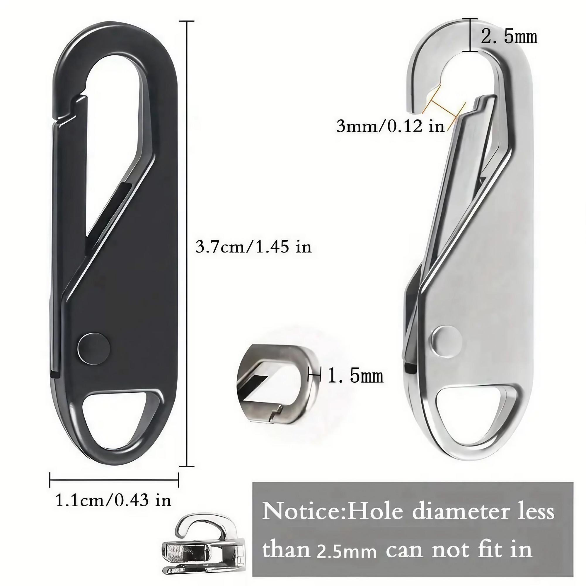 No-Tool Installation 5-Pack Alloy Zipper Pull Replacement, Universal Repair Kit for Luggage Backpacks Jackets Shoes, Anti-Drop Wear-Resistant Zipper Slider Fix, Durable Metal Zipper Repair Accessories