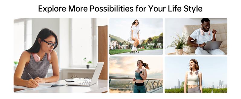 Bladeless Neck Fan, Portable Cooling Personal Fan, USB Wearable Neck Fan Rechargeable, 3-Speed Adjustable, Faster Cooling, Ultra-quiet, Suitable For Home, Suitable For Indoor And Outdoor Use， Birthday Gifts for Men Women, Fan Multifunction Air Circulation