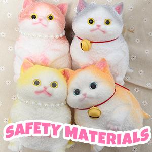 Household daily necessities 1pcs Yellow Big Squishy Cat Toy, Handmade Large Cute Soft Cat Funny Squeeze Toys for Stress Relief, Cat Shaped Squishy Toys,Cat Toy pet Simulation Cut cat Pinch Toy