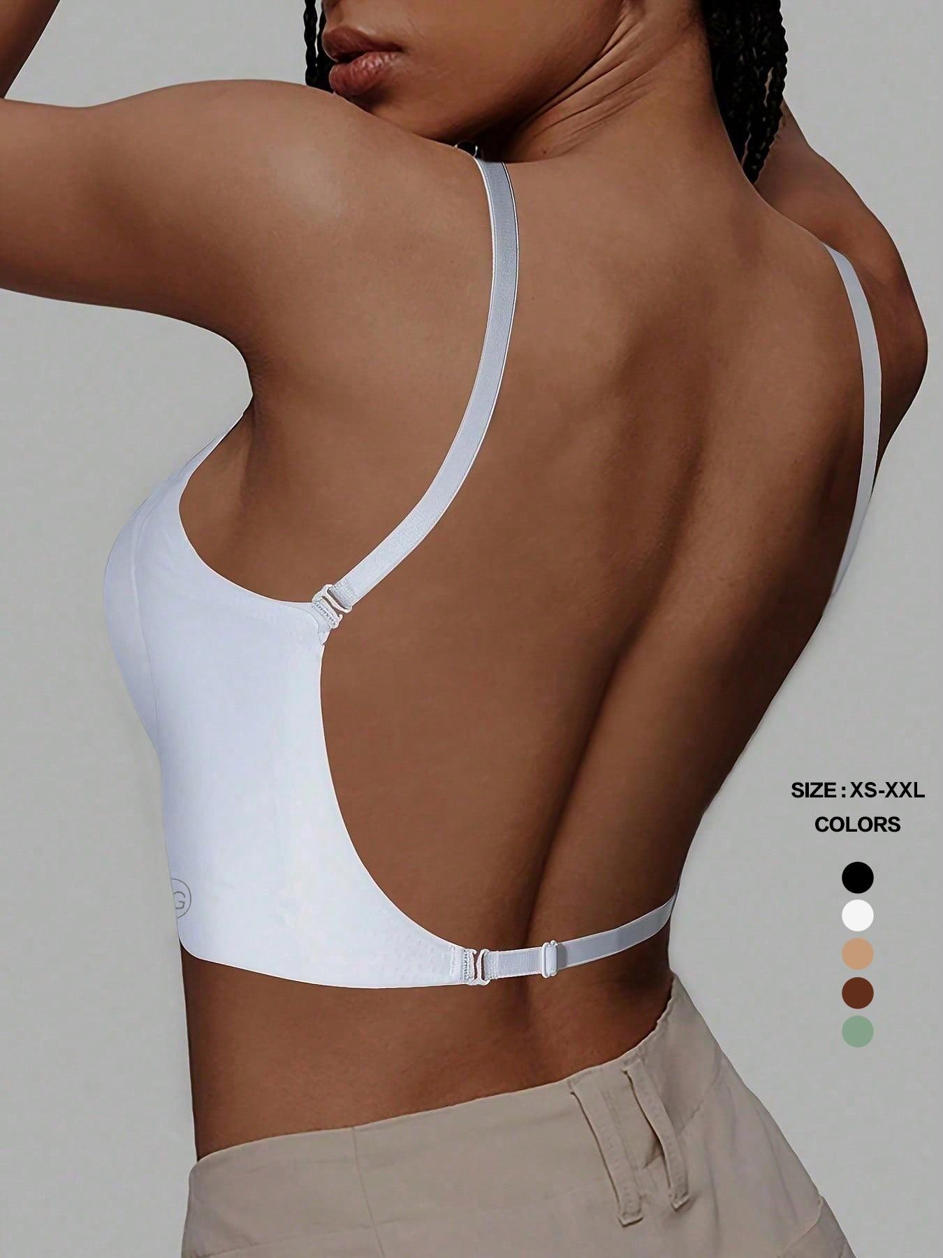 Women's Seamless Backless Bra, Multi-Strap Convertible Strap Wireless Push-Up Bra, Suitable for Wedding Dresses and Party Gowns