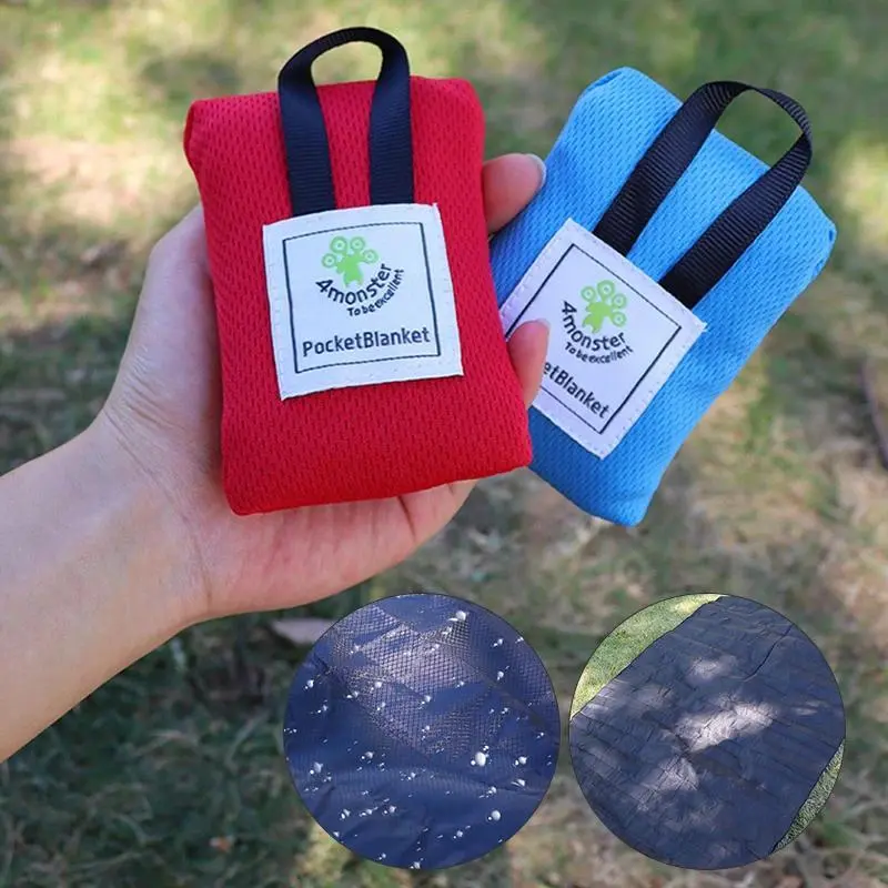 Portable Pocket Picnic Mat Waterproof Sandproof Beach Mat Lightweight Foldable Outdoor Camping Blanket New