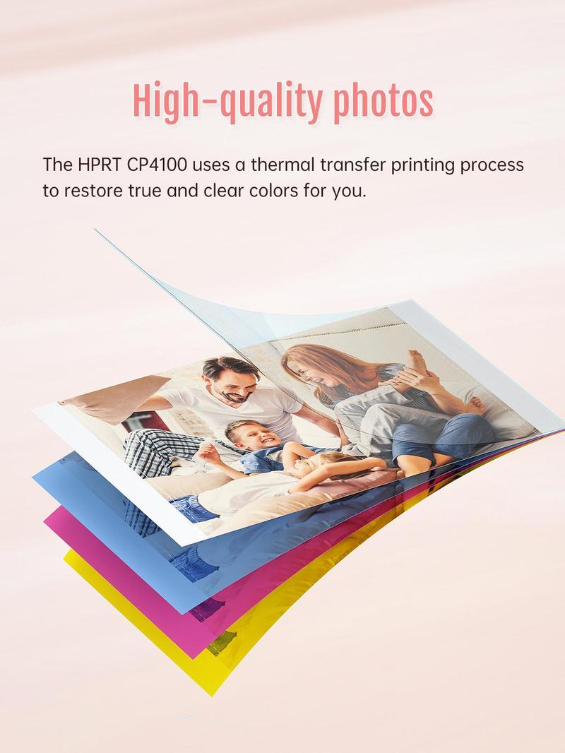 Hanin 4"x6" Photo Paper 108 Sheets & 2 Ribbons, Compatible with CP4100/CP6000 Photo Printer Printer Not Included