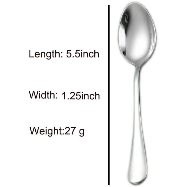 Demitasse Espresso Spoons, Mini Coffee Spoon, 5.5 Inches Stainless Steel Small Spoons for Dessert, Set of 6()