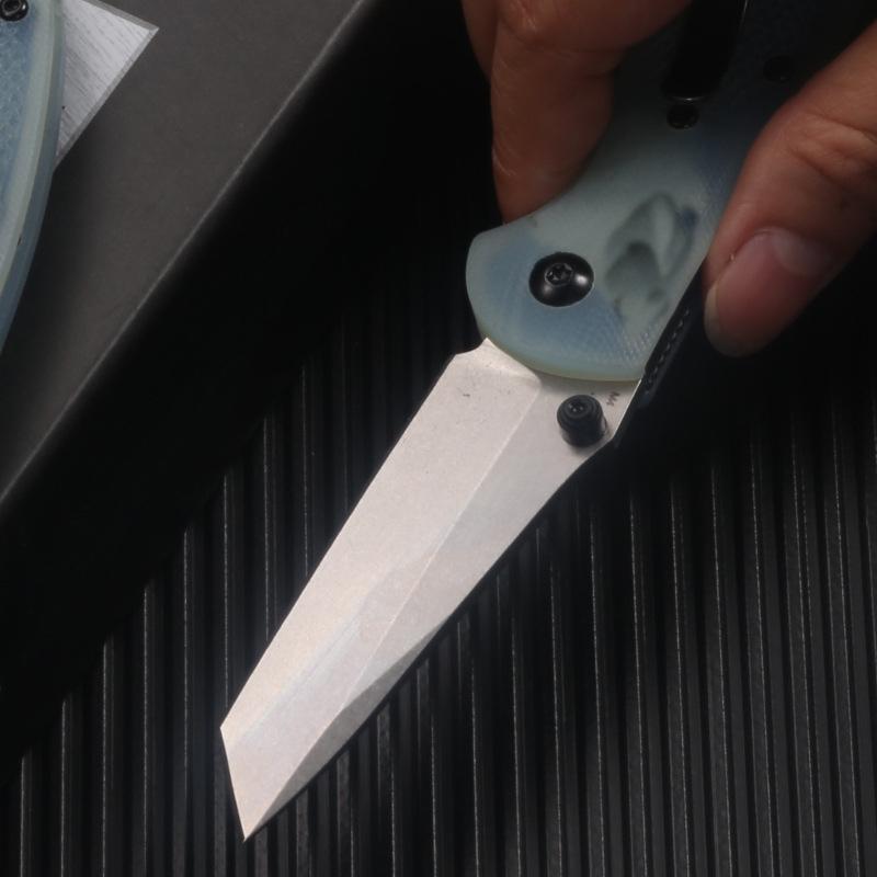 1 piece 557 multi-purpose portable folding knife, luminous textured handle, axis lock quick open, black blade T head, EDC / practical for daily commuting, a great gift for the holidays