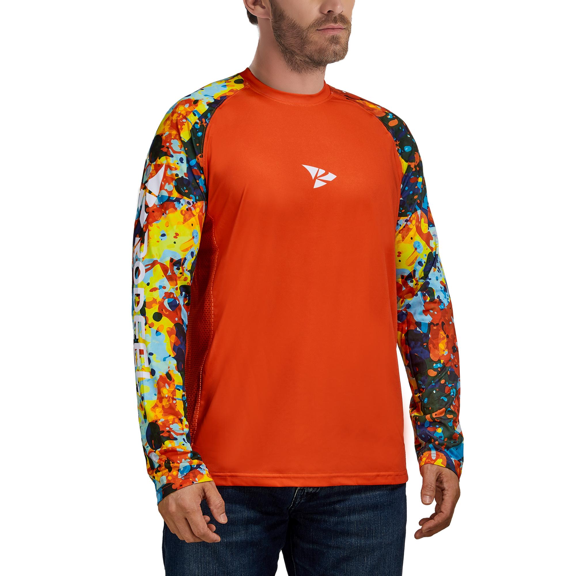 【RODEEL】902 Long Sleeve Shirts Men UPF 50+ Sun UV Protection Lightweight Quick Dry Moisture Wicking Breathable Cooling Athletic Activewear for Outdoor Sports Gym Workout Hiking Camping Running Fishing Boating Construction Landscaping, Holiday Gift