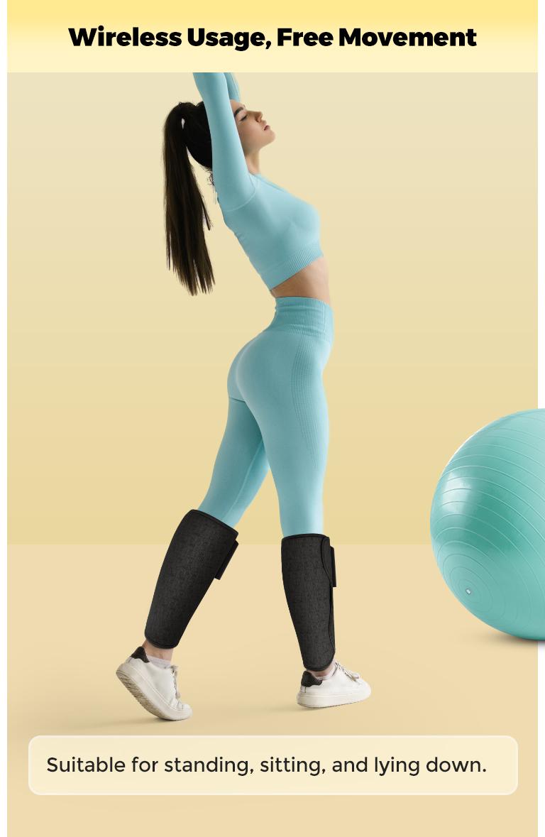 CINCOM Wireless Leg Massager with Heating, Calf Airbags, Multiple Modes, and Intensity Levels for Optimal Relaxation – A Thoughtful Gift for Any Occasion