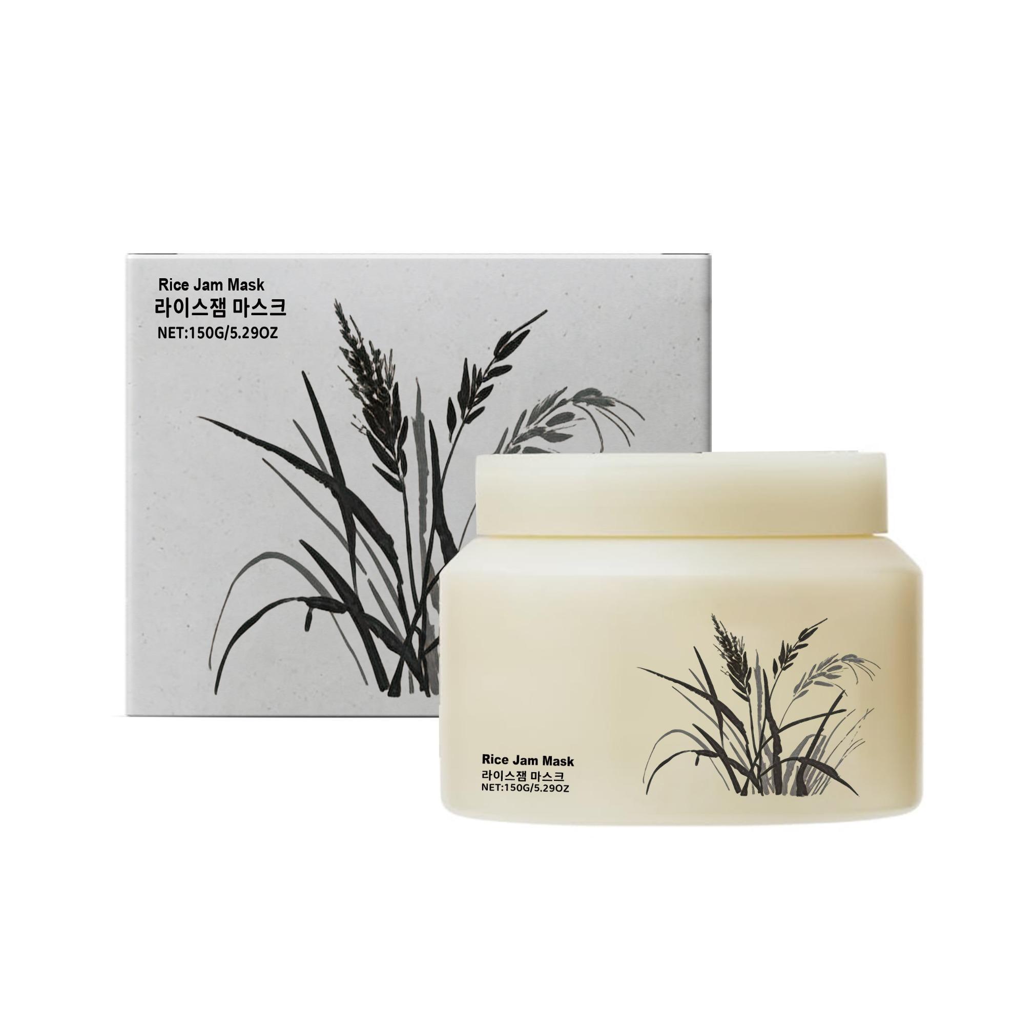 Rice Jam Mask 5.29oz | Korean Rice Hydrating Wash-Off Face & Body Mask with Gentle Exfoliating, Daily Moisture Care for Smooth, Soft Skin