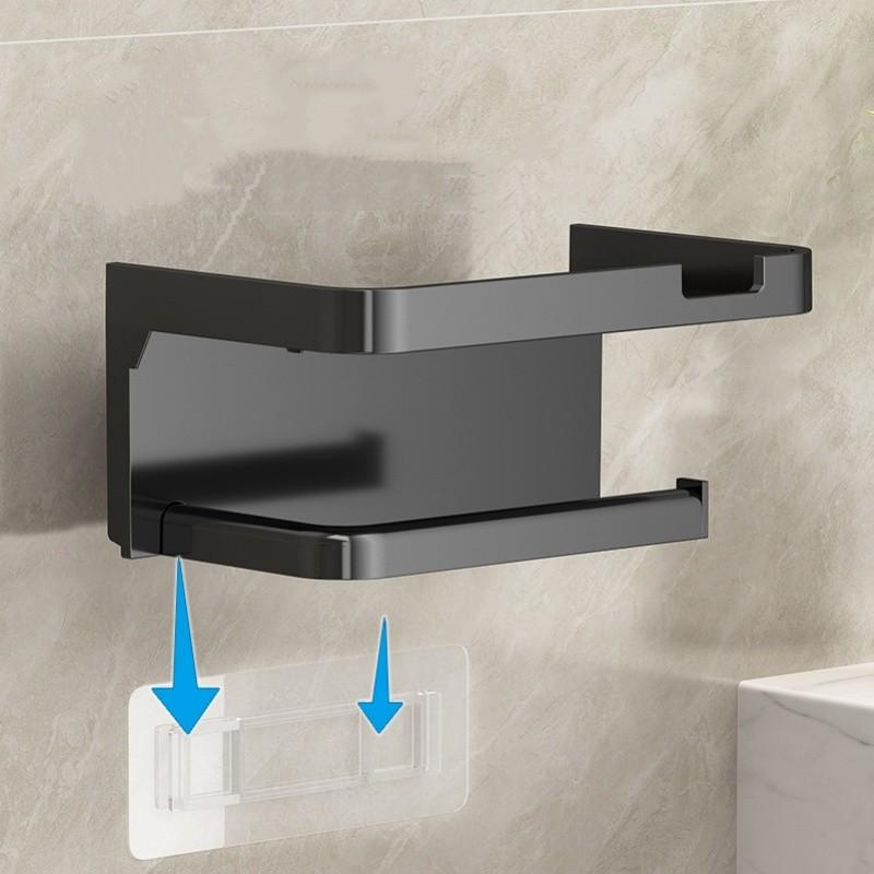 Luxury Wall-Mounted Paper Towel Holder, Self-Adhesive Smooth Plastic Box, Storage Organizer, Suitable for Bathroom Hotel Home Use